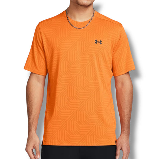 UNDER ARMOUR - JACQUARD T-SHIRT - ORANGE