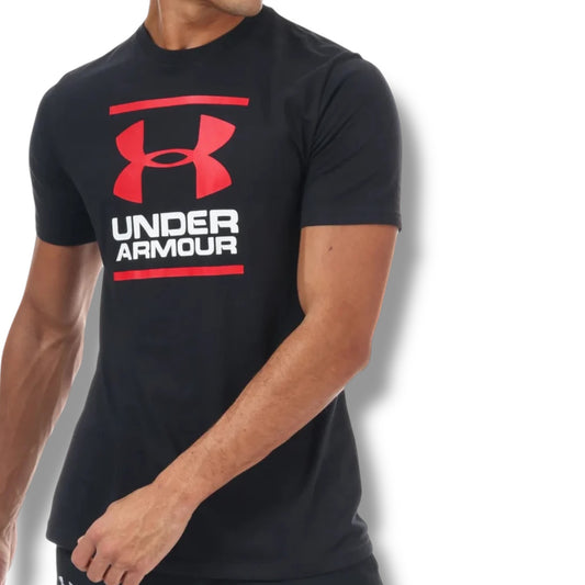 UNDER ARMOUR - BOX LOGO T-SHIRT - BLACK/RED