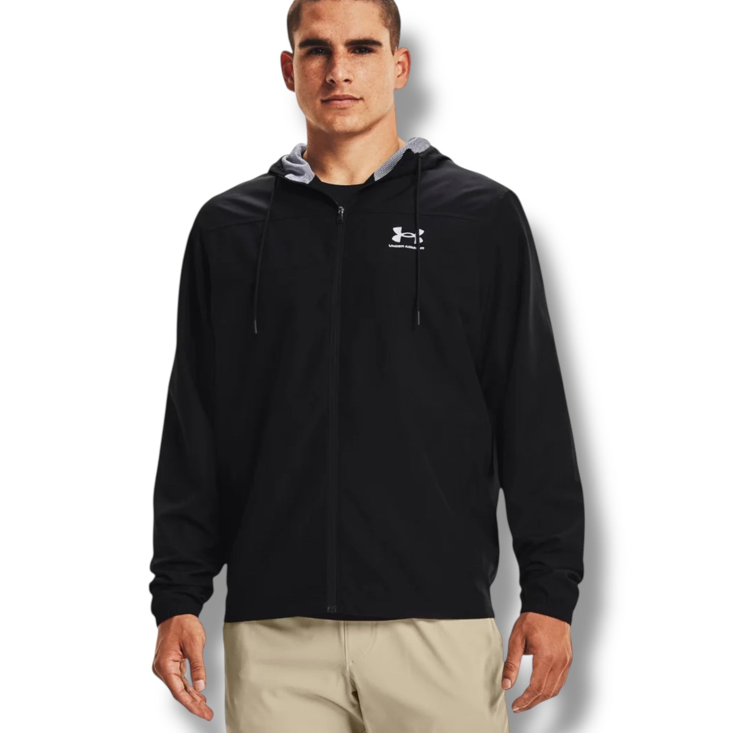 UNDER ARMOUR - WOVEN WINDBREAKER - BLACK