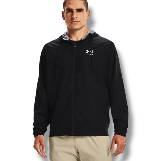 UNDER ARMOUR - WOVEN WINDBREAKER - BLACK