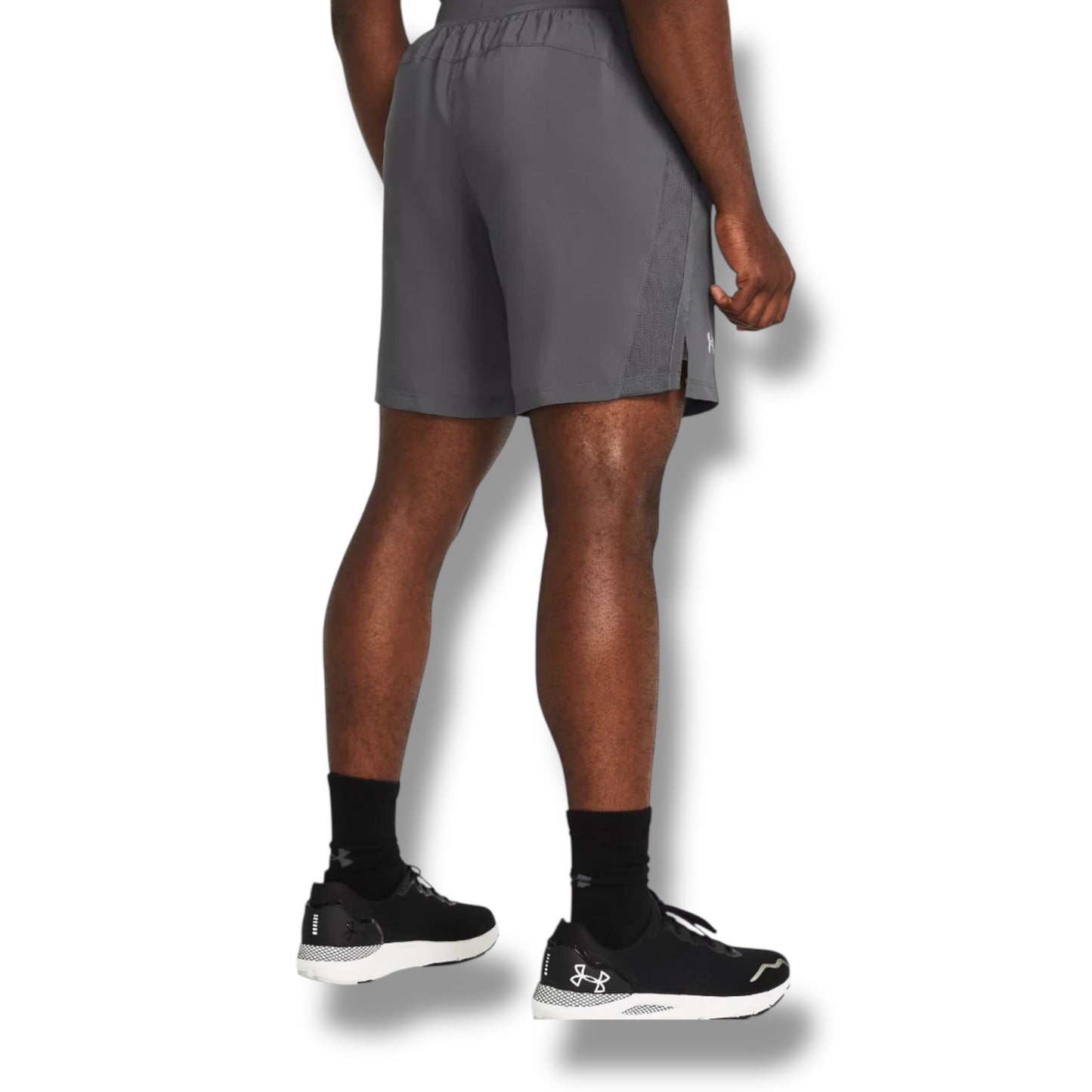 UNDER ARMOUR - LAUNCH SHORTS - GREY