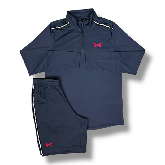 UNDER ARMOUR - TECH 1/4 ZIP SET - GREY/ORANGE