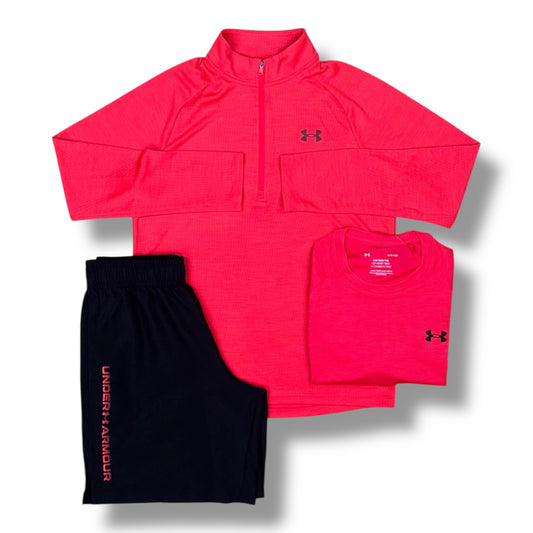 UNDER ARMOUR - FLEX THREE PIECE - RED/BLACK